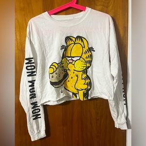 Long sleeved Garfield cropped shirt